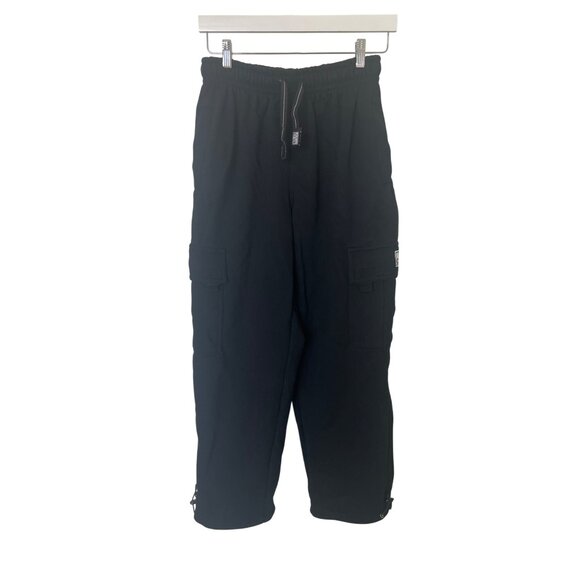 Pro Club Heavyweight Black Cargo Pants M Adjustable Waist & Hem - Picture 1 of 4